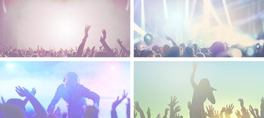    Four photos taken form concerts